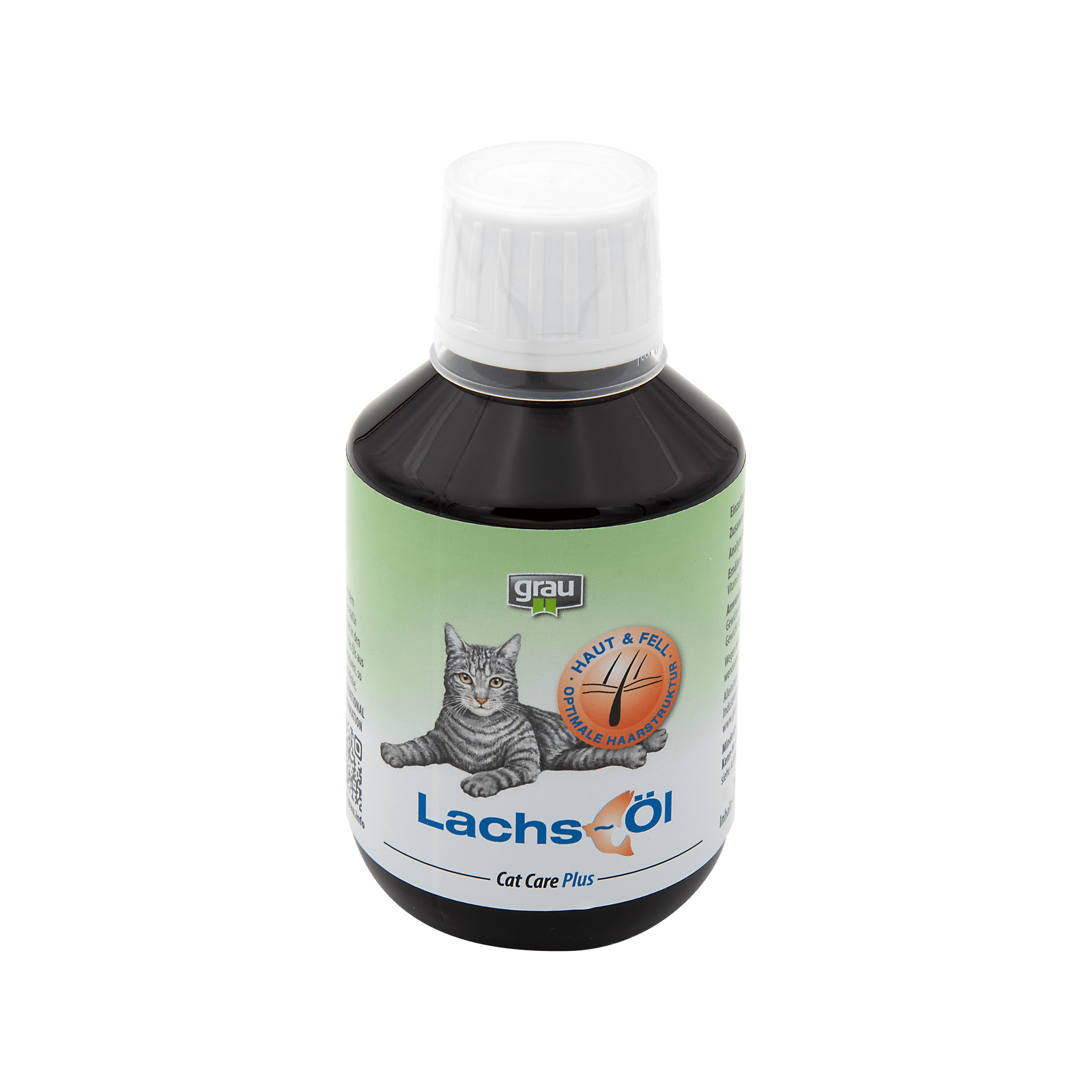 Lachs-Öl für Katzen mit einer Extraportion an Omega-3- und Omega-6-Fettsäuren, unterstützt Haut & Fell