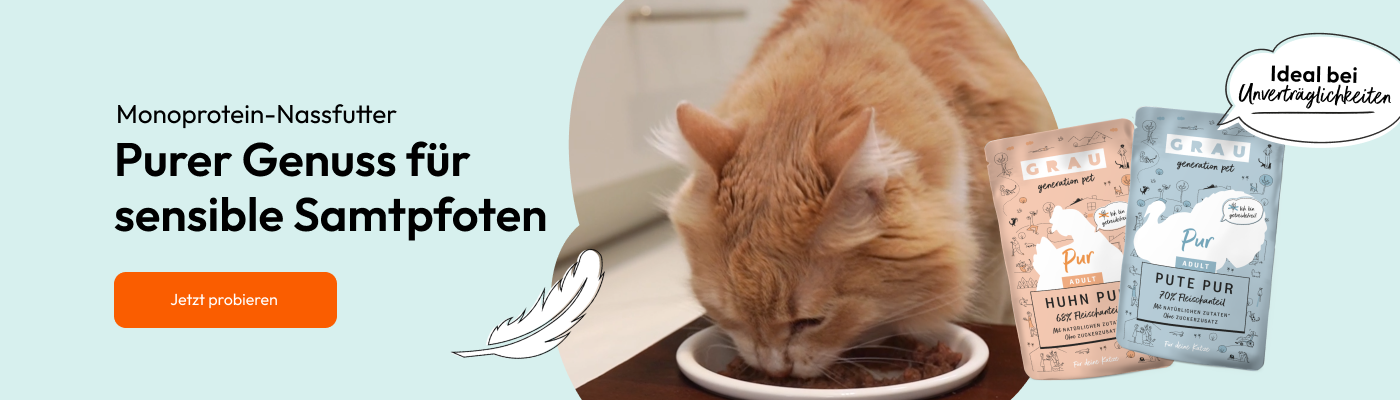 GRAU Pur Sorten - Monoprotein Nassfutter für Katzen
